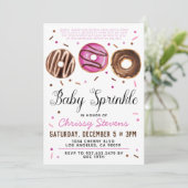 Invitation Baby shower pour bébés Donut Sprinkl (Debout devant)