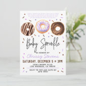 Invitation Baby shower pour bébés Donut Sprinkl (Debout devant)