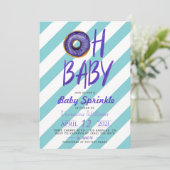 Invitation Baby shower pour bébés Donut Sprinkl (Debout devant)