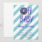 Invitation Baby shower pour bébés Donut Sprinkl (Devant / Derrière)