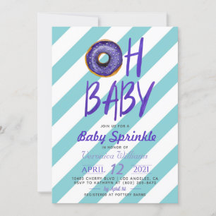Invitation Baby shower pour bébés Donut Sprinkl