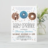 Invitation Baby shower pour bébés Donut Sprinkl (Debout devant)