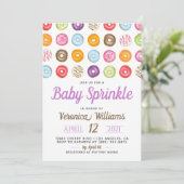 Invitation Baby shower pour bébés Donut Sprinkl (Debout devant)