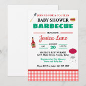 Invitation Baby Shower pour couples BBQ (Devant / Derrière)