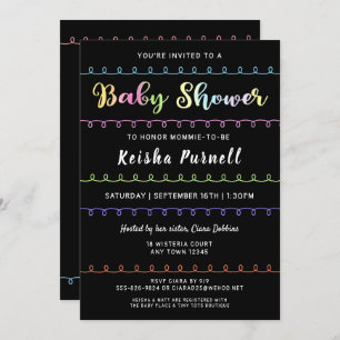 Invitation Baby shower pour des boucles de diverti