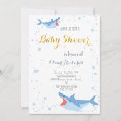 Invitation Baby shower pour enfants de Shark Summer Party (Devant)