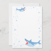 Invitation Baby shower pour enfants de Shark Summer Party (Dos)