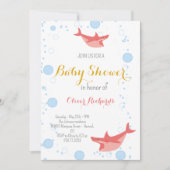 Invitation Baby shower pour enfants de Shark Summer Party (Devant)