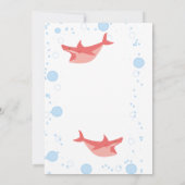Invitation Baby shower pour enfants de Shark Summer Party (Dos)
