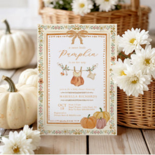 Invitation Baby shower pour filles de vêtements de bébé autom