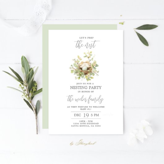 Invitation Baby Shower pour Future Maman Nidificatrice