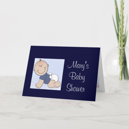 Invitation Baby shower pour garçon (Devant)
