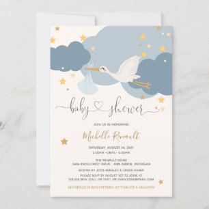 Invitation Baby shower pour garçon de livraison spéciale Stor