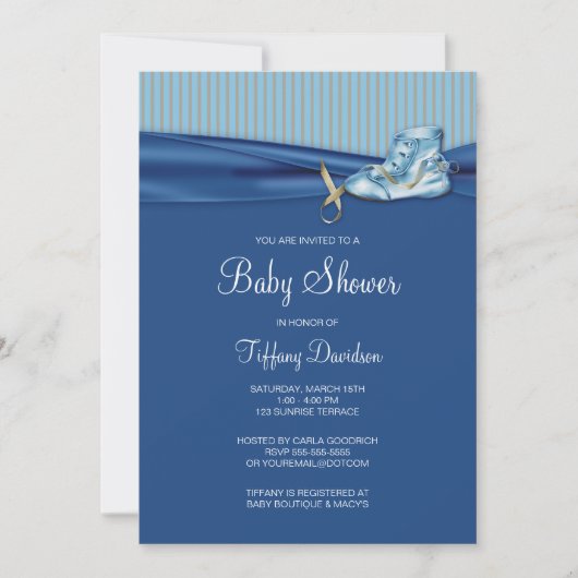 Invitation Baby Shower pour Garçon Vintage (Devant)