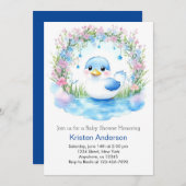 Invitation Baby shower pour garçons (Devant / Derrière)