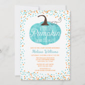 Invitation Baby shower pour garçons Confetti Fall Citrouille (Devant)