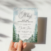 Invitation Baby shower pour garçons de forêt d'aventure