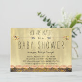 Invitation Baby shower pour garçons de la flèche tribale (Debout devant)