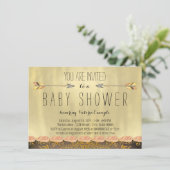 Invitation Baby shower pour garçons de la flèche tribale (Debout devant)