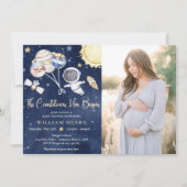 Invitation Baby shower pour garçons de l'espace extra-atmosph (Devant)