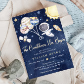 Invitation Baby shower pour garçons de l'espace extra-atmosph