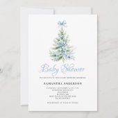 Invitation Baby shower pour garçons d'hiver de Noël (Devant)