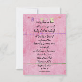 Invitation Baby shower pour la maman attendue (Dos)