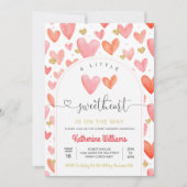 Invitation Baby Shower pour la Saint-Valentin (Devant)