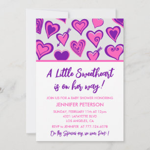 Invitation Baby shower pour la Saint-Valentin Un petit amour