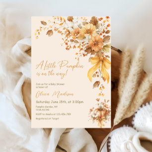 Invitation Baby Shower Pour La Venue De La Petite Citrouille