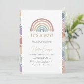 Invitation Baby Shower pour le Petit Arc-en-Ciel (Debout devant)