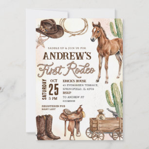Invitation Baby Shower pour le Premier Rodéo Personnel