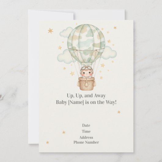 Invitation baby shower pour les familles militaire (Devant)