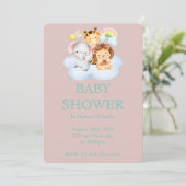 INVITATION baby shower POUR LES FILLES (Debout devant)