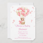 INVITATION baby shower POUR LES FILLES EN ROSE (Devant)