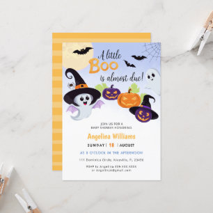 Invitation baby shower pour Little Boo Halloween.