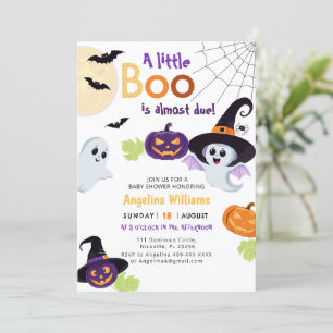 Invitation baby shower pour Little Boo Halloween.