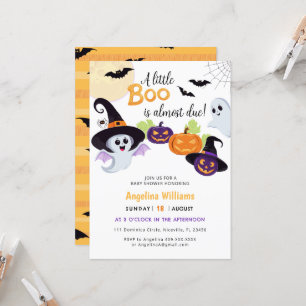 Invitation baby shower pour Little Boo Halloween.