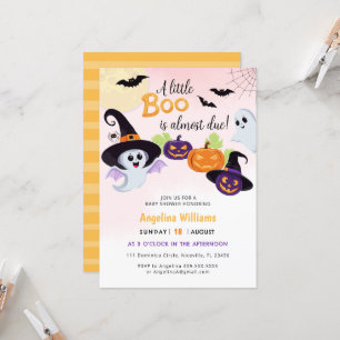 Invitation baby shower pour Little Boo Halloween.
