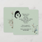 Invitation Baby shower pour mère et enfant (Devant / Derrière)