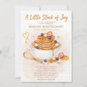 Invitation Baby shower pour pancake petit déjeuner Berry Swee (Devant)