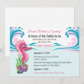 Invitation baby shower pour papa-à-être attentive (Devant / Derrière)