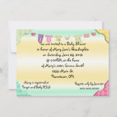 Invitation Baby shower pour Quadruplets (Dos)