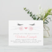 Invitation Baby Shower pour un adorable petit chaton (Debout devant)