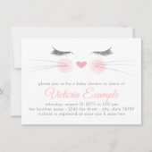 Invitation Baby Shower pour un adorable petit chaton (Devant)