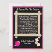 Invitation baby shower pour un enseignant avec des (Devant)