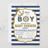 Invitation baby shower pour un garçon (Devant)