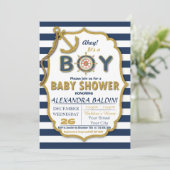 Invitation baby shower pour un garçon (Debout devant)