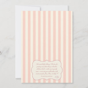 Invitation Baby-Shower pour un Golden Retriever rayé rose