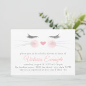 Invitation Baby-Shower pour un petit chaton (Debout devant)